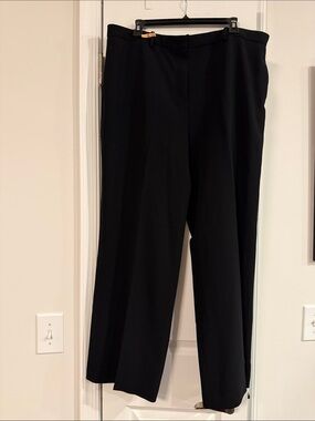 Theory Black Wide-Leg Dress Trousers